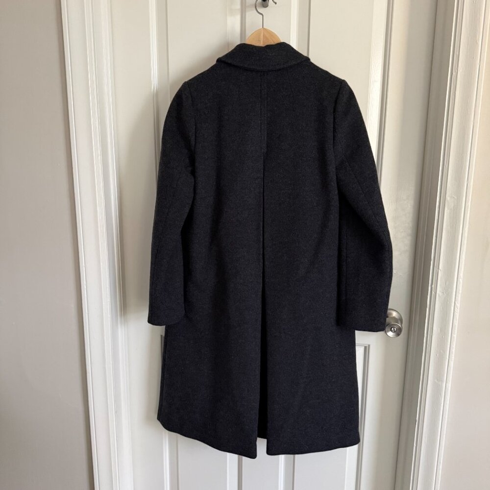 Madewell Charcoal Wool Blend Coat, Size 2 - Picture 2 of 6